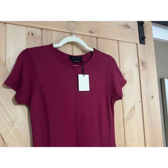 Hatch | NWT The Virginia Seamed Maternity Dress in Berry | Size 1 - Picture 2 of 14